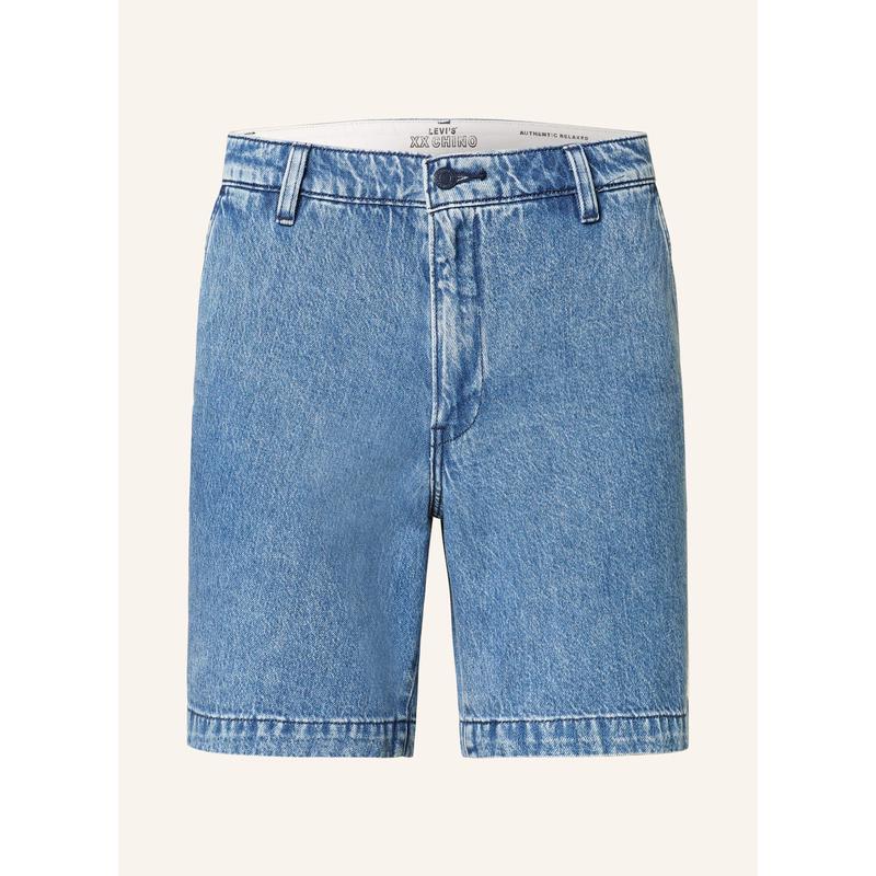 Levi's高腰宽腿短裤男牛仔短裤隐形拉链侧兜棉质水洗舒适百搭夏日潮牌