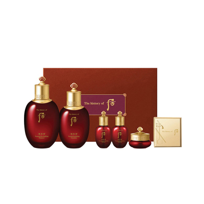 韩国新版护肤套装-Whoo后津率享红华凝香护肤6件套补水保湿