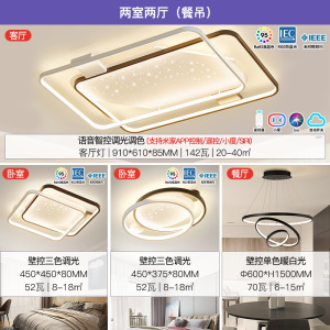 雷士照明新款北欧星空灯客厅主灯现代简约吸顶灯具全屋套餐灯具套餐