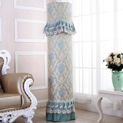 立式圆形空调罩 圆柱柜机空调罩子柜式空调套防尘 时宜水蓝 海尔圆形3匹/TCL/志高/美的悦行云行(180*41cm)