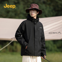 jeep吉普冲外套男士户外三合一两件套防风登山服保暖上衣男款锋 S