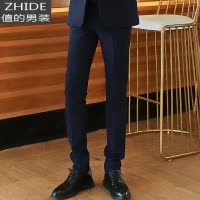 SUNTEK四季男装长裤男裤商务休闲裤男士西裤直筒宽松青年薄款黑色裤子男西裤