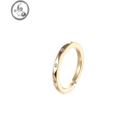 JiMi锆石素圈戒指2023年新款潮网红女轻奢小众开口食指戒闺蜜指环