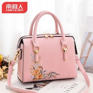 包包女包新款手提包韩版中年妈妈包绣花单肩斜挎包