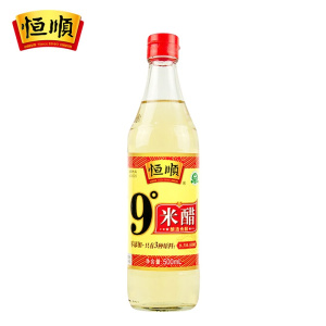 恒顺9度米醋500ml瓶装天然发酵醇香浓郁健康美味