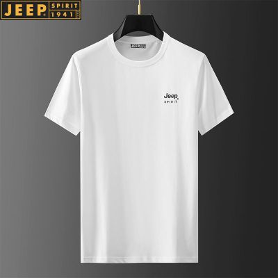 吉普男士短袖T恤男短袖男夏季圆领宽松打底男半袖体恤