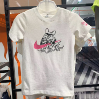 NIKE耐克短袖T恤运动休闲透气针织圆领大童上衣FV1132-100 D