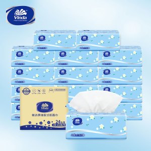 维达(Vinda) 抽取式纸面巾3层102抽24包/箱