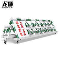 龙盾电动拒马绿白带刺路障训练用品道路防撞栏阻车器隔离栏