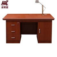 凌美盛 办公桌油漆木质贴皮单人桌1.6米LMS-17/张
