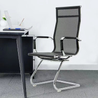 办公椅电脑椅家用职员会议椅透气舒适座椅麻将椅 高背网椅弓形 1.2厚电镀钢架
