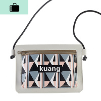 信封包包女斜挎韩版时尚百搭单肩斜挎手机包迷你小方包少女NEW LAKE 三角形对开书本包灰色女斜挎包