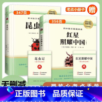 红星照耀中国+昆虫记 [正版]红星照耀中国昆虫记法布尔完整版 8上八年级上册必读名著原著初二初中语文经典文学小说课外阅读