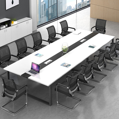 全简办公桌钢架会议桌长条洽谈桌子现代简约板式培训桌