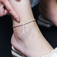 原创设计复古森系脚链银饰女个性足链饰品学生简约纯银珠性感流苏送女朋友老婆情人节七夕生日礼物