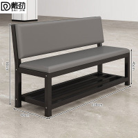 戴劲长条凳软包沙发换鞋凳等候靠背休息区长条椅子100*45*80cm双层