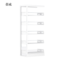 蓓威图书馆书架阅览室货架资料档案架钢制书架单面五层副架