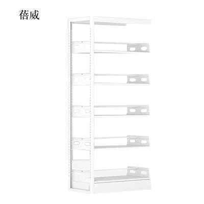 蓓威图书馆书架阅览室货架资料档案架钢制书架单面五层副架