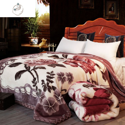 双层加厚拉舍尔毛毯被子珊瑚绒毯子冬季盖毯冬天学生宿舍单人床单舒适主义