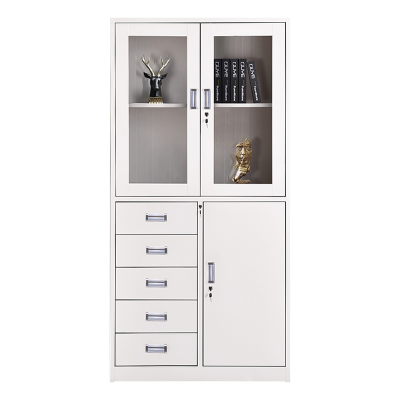 正斌钢制办公文件柜铁皮柜矮柜资料密码带锁凭证档案员工储物更衣柜子偏五斗文件柜