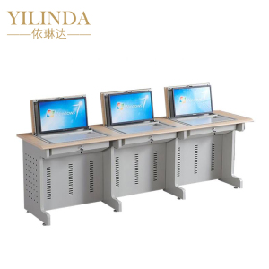 依琳达 电脑翻转桌(三人位) 2400*600*750mm 台
