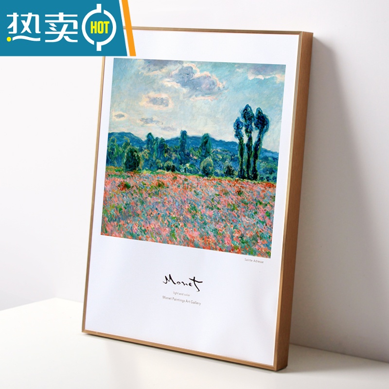 挂墙铝合金相框定制大尺寸细窄边海报5075cm 亮光金 18寸挂式[可放35