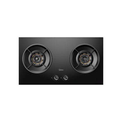 美的(Midea)燃气灶天然气灶具双眼5.2KW大火力猛火灶防干烧3.0家用防爆钢化玻璃可调底壳台嵌两用Q518S-A