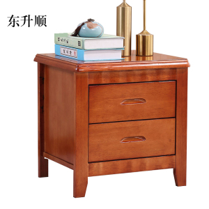 东升顺床头柜简约现代卧室床边储物柜标准款海棠色50*41*50cm