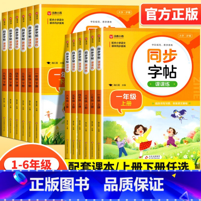 [上册+下册]语文同步字帖课课练 小学一年级 [正版]同步练字帖一二三四五六年级下上册语文组词笔画顺偏旁生字抄写描红本人