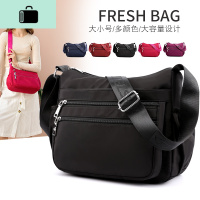 2019秋冬新款女单肩斜挎包防水牛津布妈妈包帆布百搭多隔层收钱包NEW LAKE女斜挎包