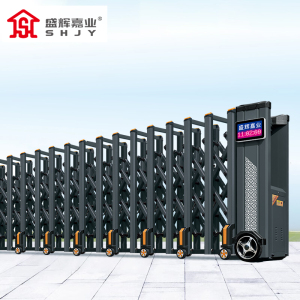 盛辉嘉业 智能 电动伸缩门自动折叠不锈钢遥控工厂学校无轨电动大门