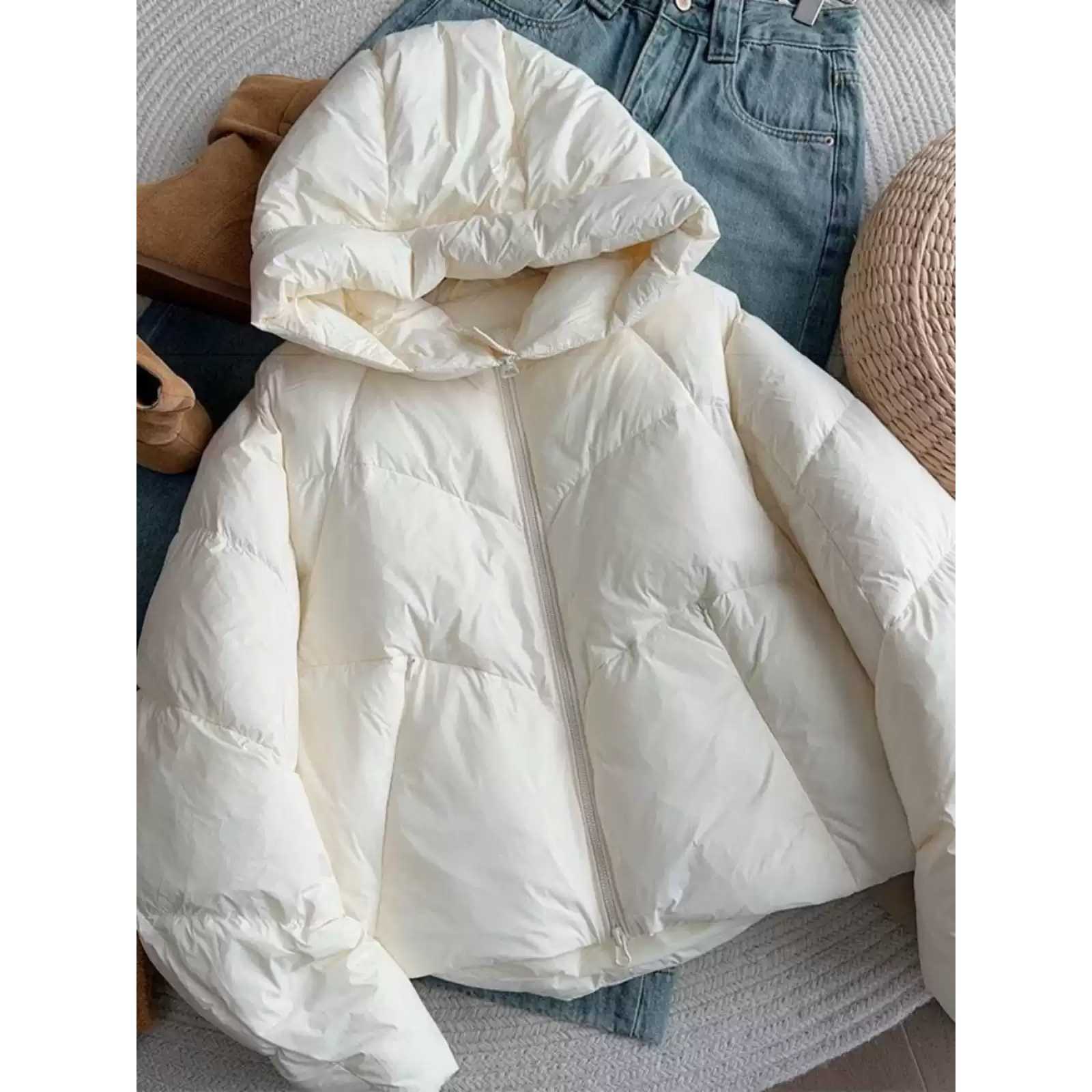 2025年新款冬季时尚简约短款棉服女时尚洋气宽松加厚保暖外套潮