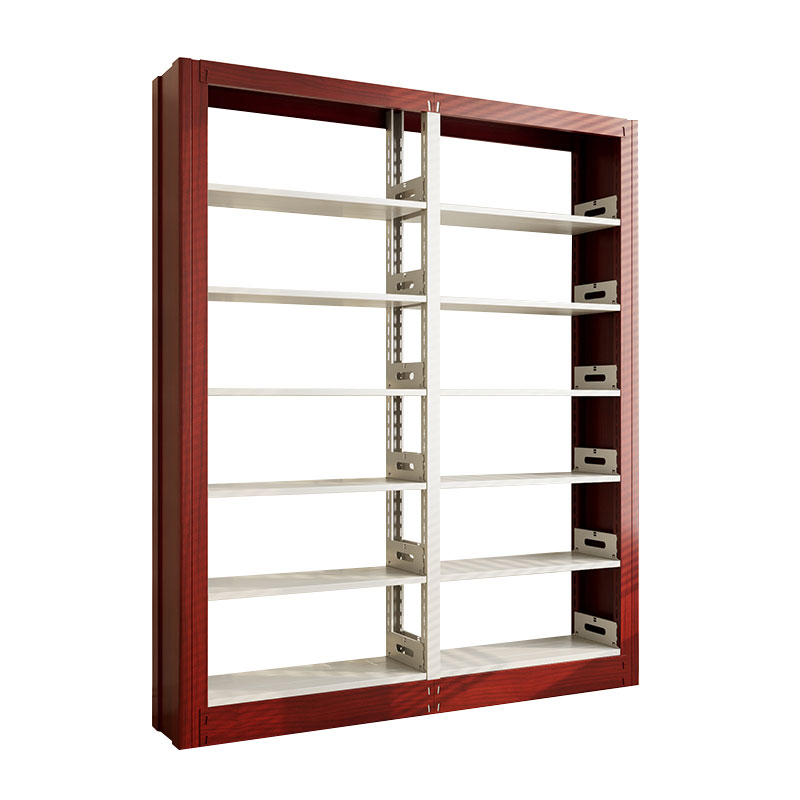 臻远ZY4072627 钢制书架红色资料架 单面6层一列二组 1900*300*2000mm