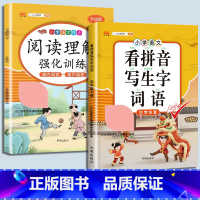 阅读理解+看拼音写词语 五年级下 [正版]2023新版小学五年级上册语文数学同步训练全套人教版阅读理解专项训练书看拼音写