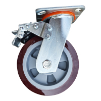 嘉禾宜茂 万向轮 聚氨酯带刹车3寸 个