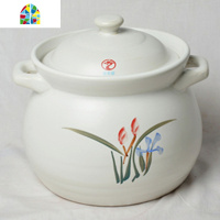 封后砂锅养生汤锅炖锅陶瓷锅燃气土沙锅煲汤明火可高温家用炖汤瓦煲 FEN 黑色2.7L牡丹花加厚版[2-3人]烧坏换新破损