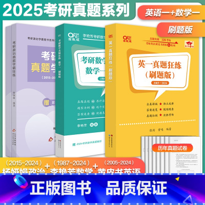 2025政治+英一+数一真题 [正版]考场编排张剑黄皮书2025考研英语一英语二真题狂练 2005-2024年真题 考研