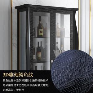 森美人双酒柜实木轻奢客厅玻璃烤漆装饰柜欧式展示柜美式单酒柜
