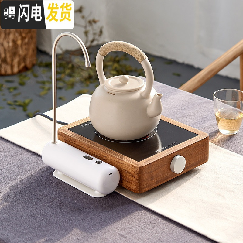 三维工匠家用泡茶电陶炉明火烧水壶陶壶粗陶提梁壶大茶壶煮茶器 金刚掌电陶炉+富贵麻绳提梁壶(1200)+E906抽茶具