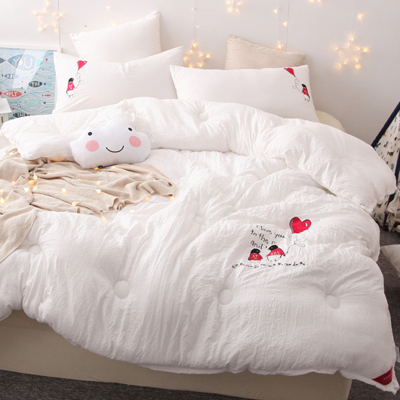 韩版ins春秋被贴身不跑绒加厚保暖双人被芯学生宿舍单人被子1.5
