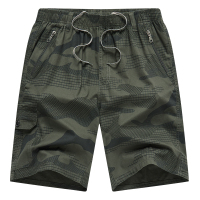 渔人船长男士迷彩印花短裤运动休闲五分裤中裤跑步裤