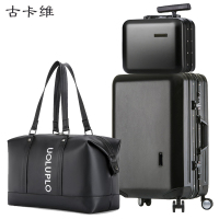 古卡维 子母行李箱包套装 黑色28寸铝框款+旅行包6009TF