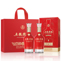 五粮液股份五粮液五粮精酿盛酿 52度500ml*2瓶纯粮食浓香型白酒礼盒装