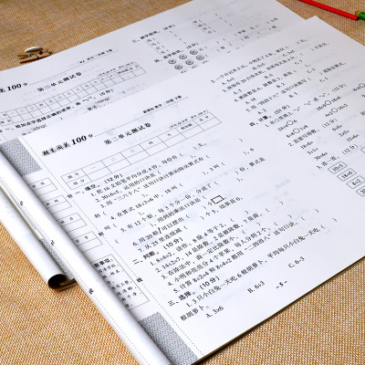2本二年级下册语文数学试卷全套新品人教部编版同步教材书训练小学2年级练习册期末冲刺闯关100分卷子单元专项重点题