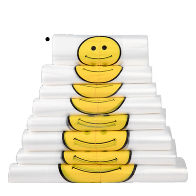 普厚中号笑脸背心食品袋(尺寸:26*42cm 50只/捆)