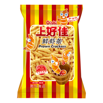 上好佳鲜虾条80g零食小吃膨化食品吃货小吃
