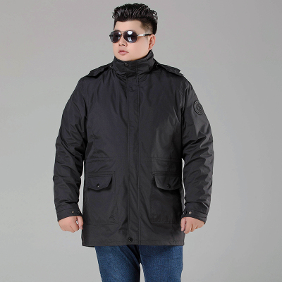 NEWLAKE中年男士外套冬季棉袄保暖棉服中长款胖子加肥加大衣服大码棉衣男棉衣