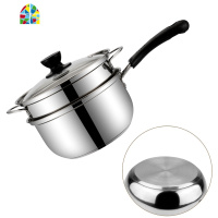 不锈钢锅蒸锅迷你小锅子煮热奶锅蒸笼家用燃气锅馒头的小蒸锅汤锅 FENGHOU 26cm双耳小蒸锅[复底]