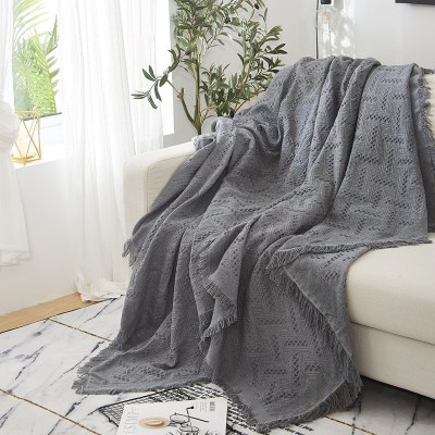 家柏饰(CORATED)北欧沙发布全盖色沙发巾毯子单人沙发套沙发垫盖布罩 岩灰T格 90*240cm