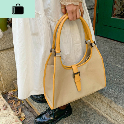 小众腋下包2020单肩包新款chic包包韩国简约小众设计师帆布法棍包NEW LAKE女士单肩包